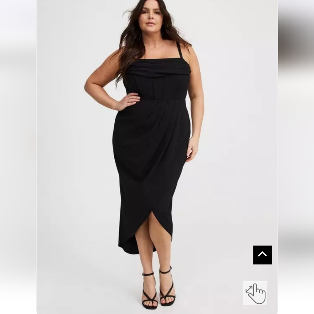 Torrid Tulip Hem Bustier Midi Dress